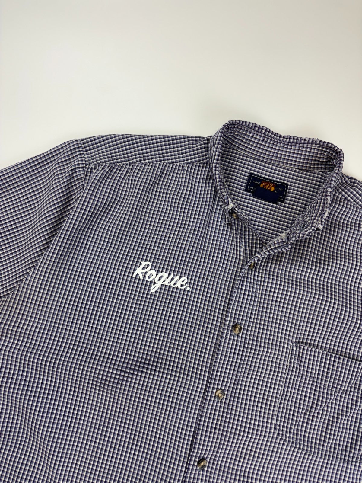 Vintage Roguehaus Plaid Cropped Button Up Shirt