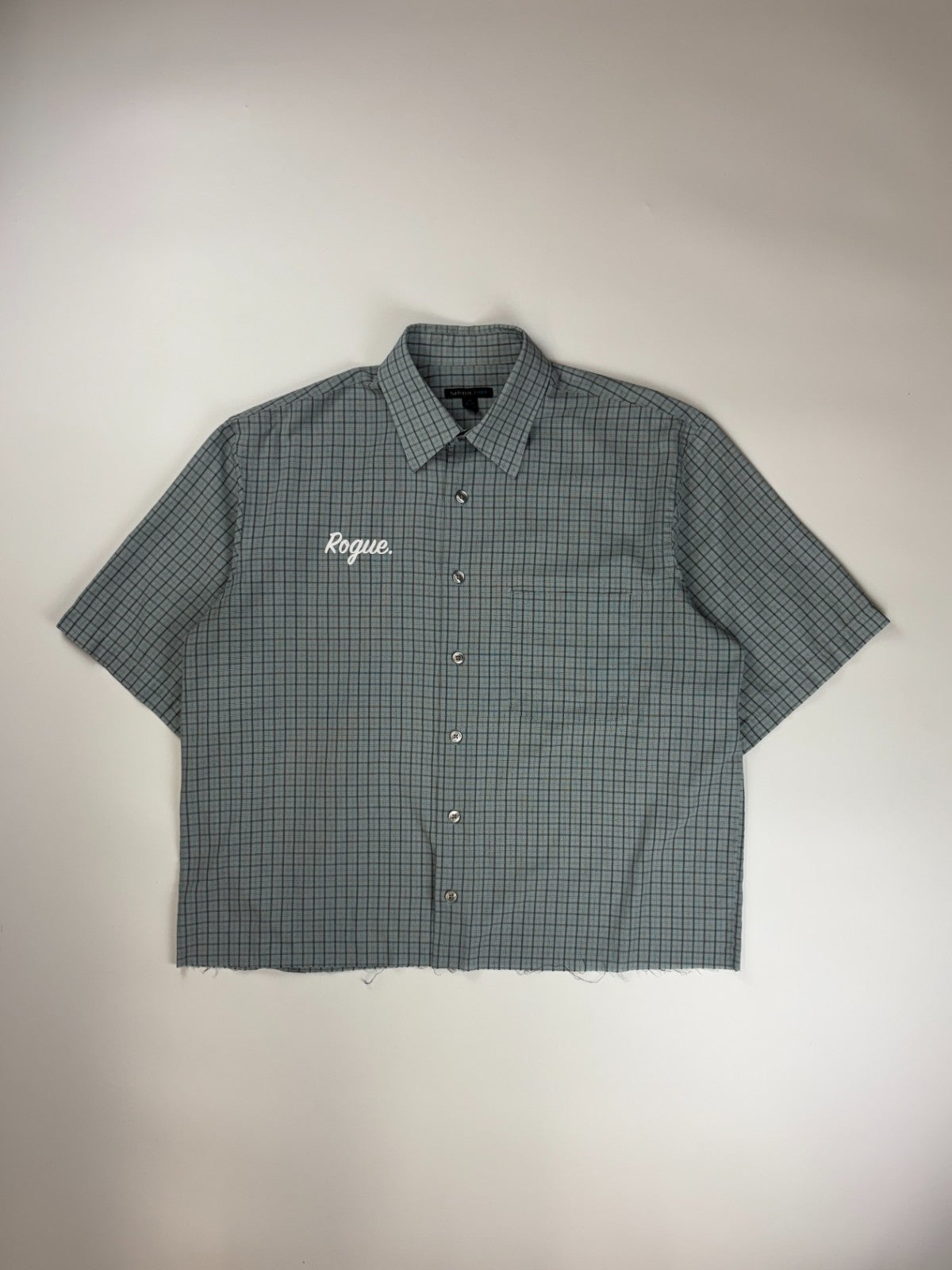 Vintage Roguehaus Plaid Cropped Button Up Shirt