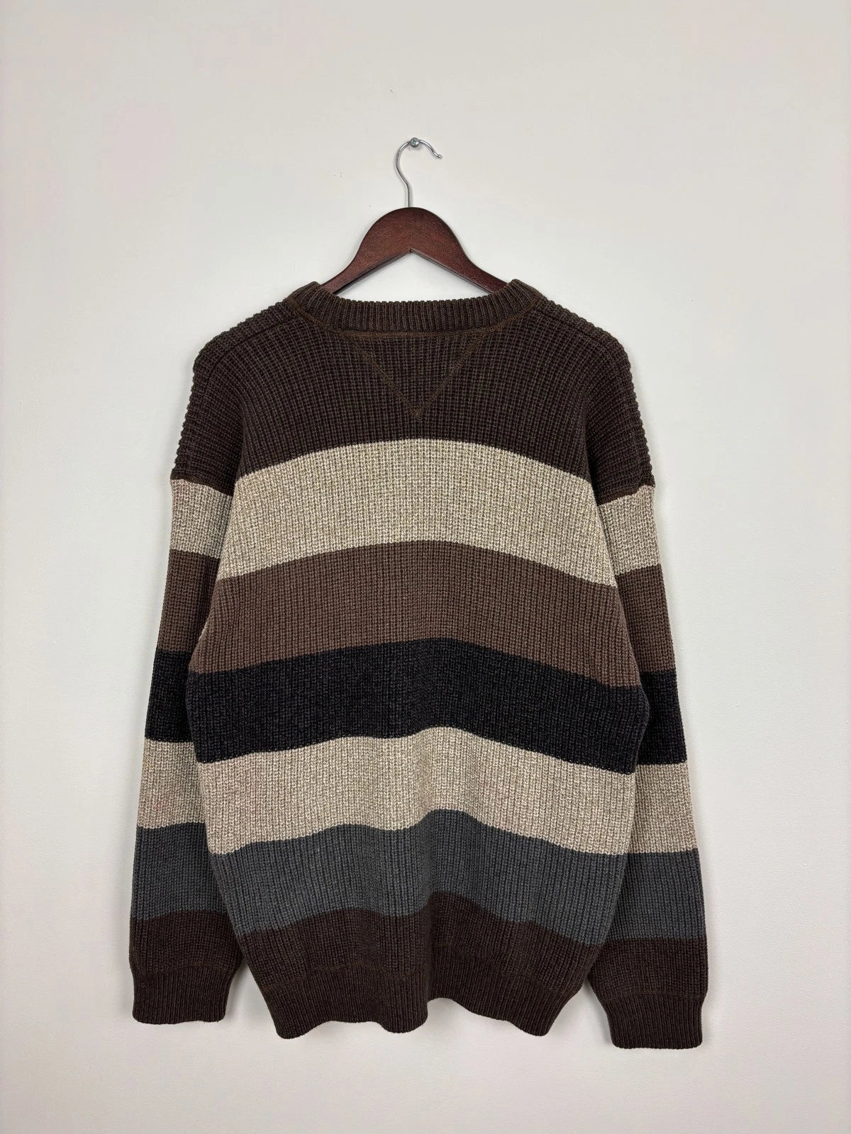 Vintage Brown Oversized Tommy Hilfiger Knit Sweater - Size XXL