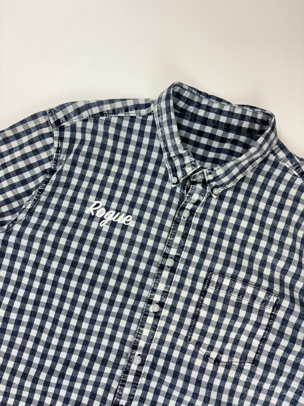 Vintage Roguehaus Plaid Cropped Button Up Shirt