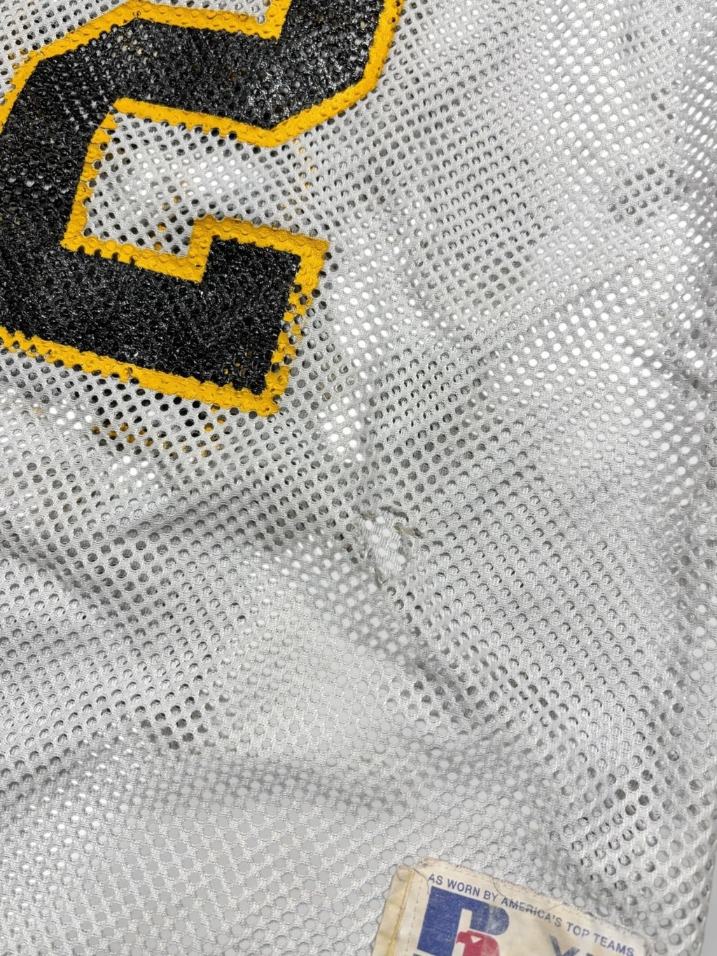 Vintage Cropped Football Jersey - Russell XL - White Mesh