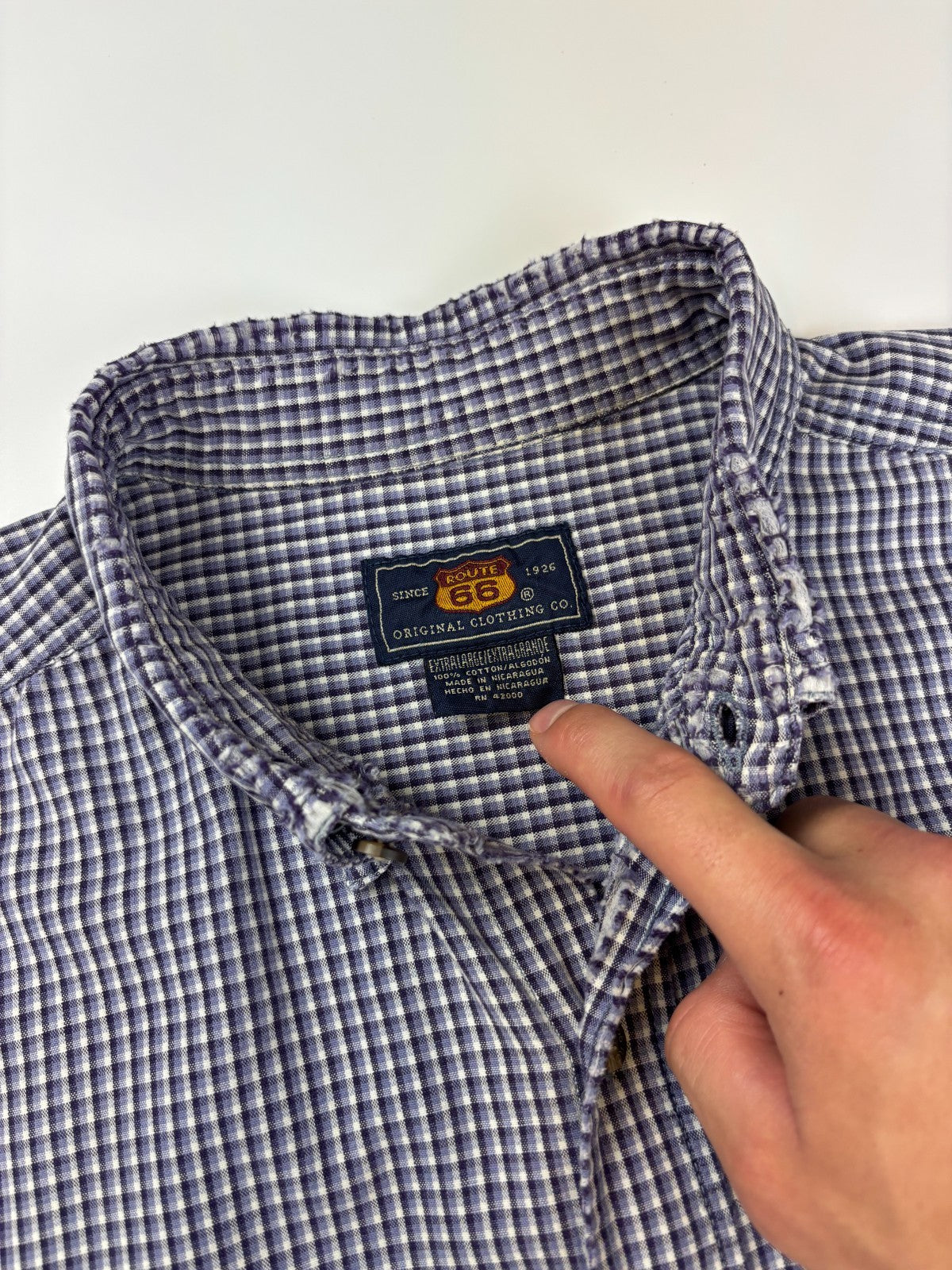 Vintage Roguehaus Plaid Cropped Button Up Shirt