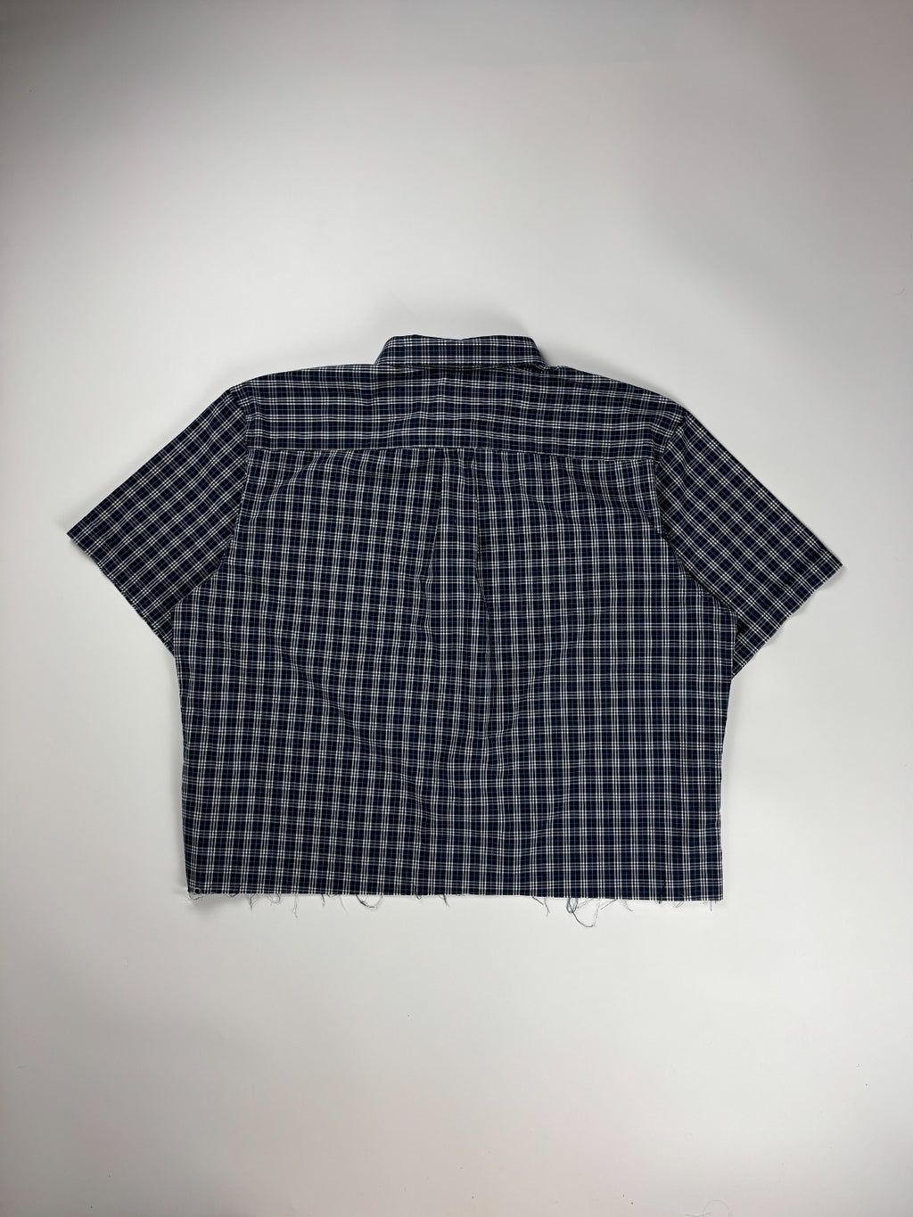 Vintage Arrow Plaid Cropped Button Up Shirt