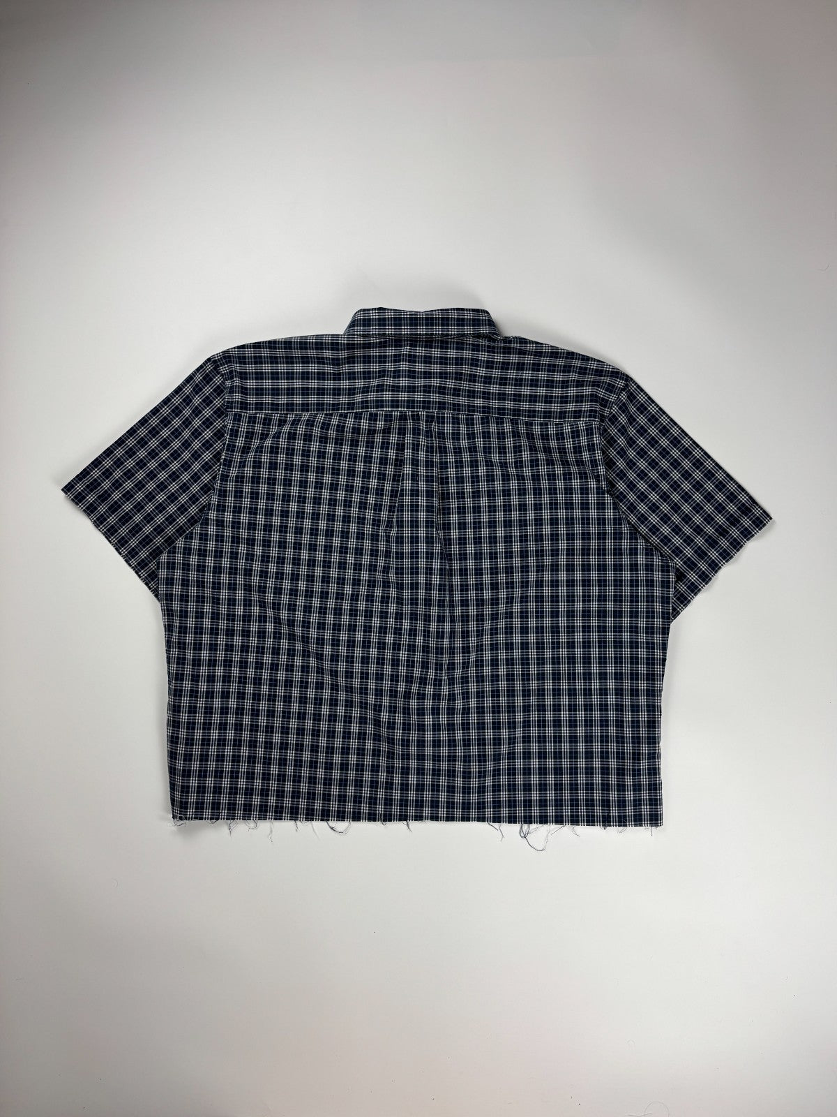 Vintage Arrow Plaid Cropped Button Up Shirt