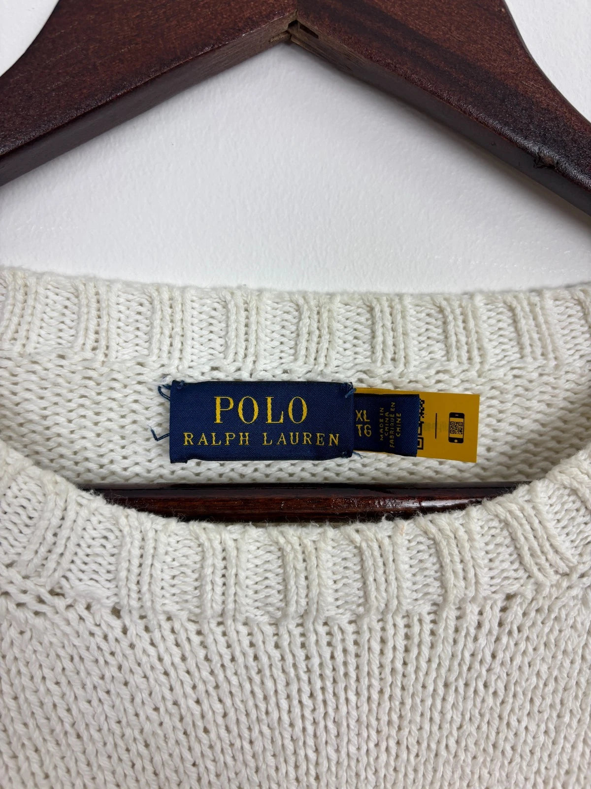 Vintage Polo Ralph Lauren Knit Sweater - Womens XL - White American Flag