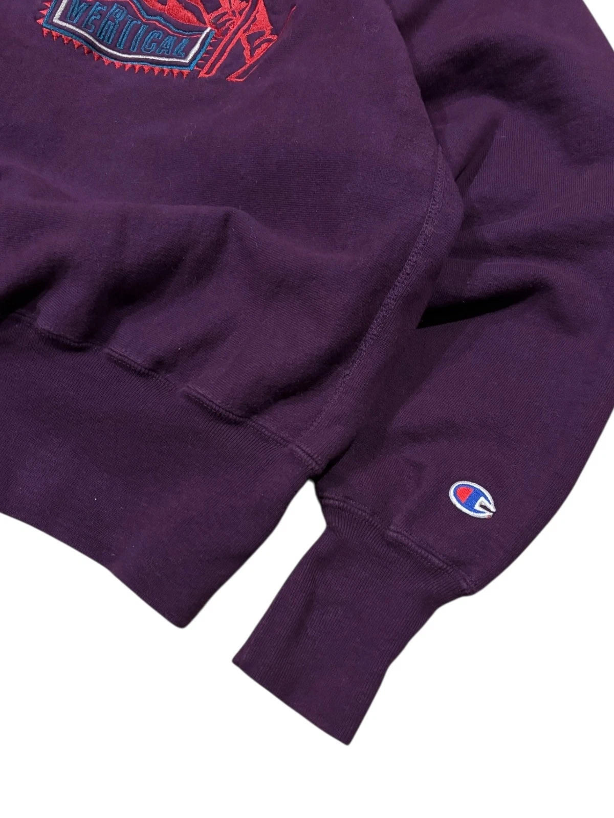Vintage 1990s Champion Reverse Weave Sweatshirt - Large - Aspen Skiing Purple