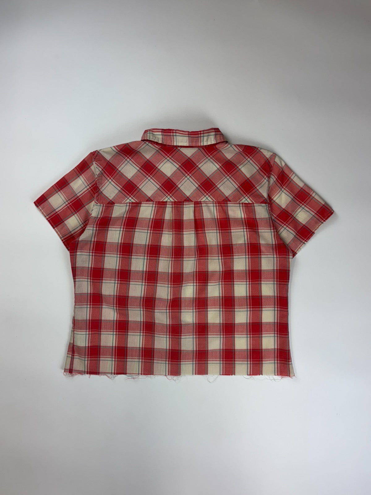 Vintage Roguehaus Plaid Cropped Button Up Shirt