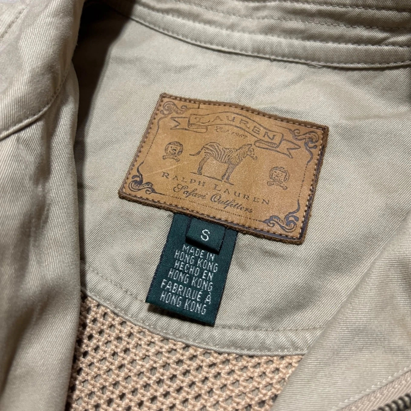 Vintage Ralph Lauren Safari Utility Jacket - Size Small - Polo Khaki Beige Coat