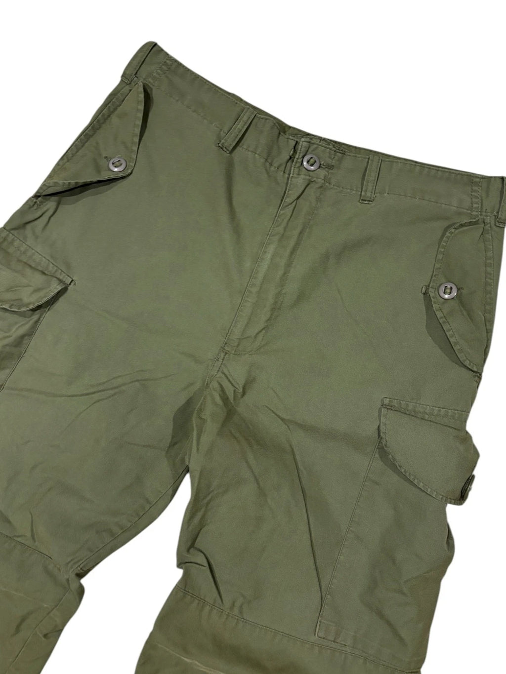 Vintage Military Cargo Pants - ??" - Olive Army Trousers