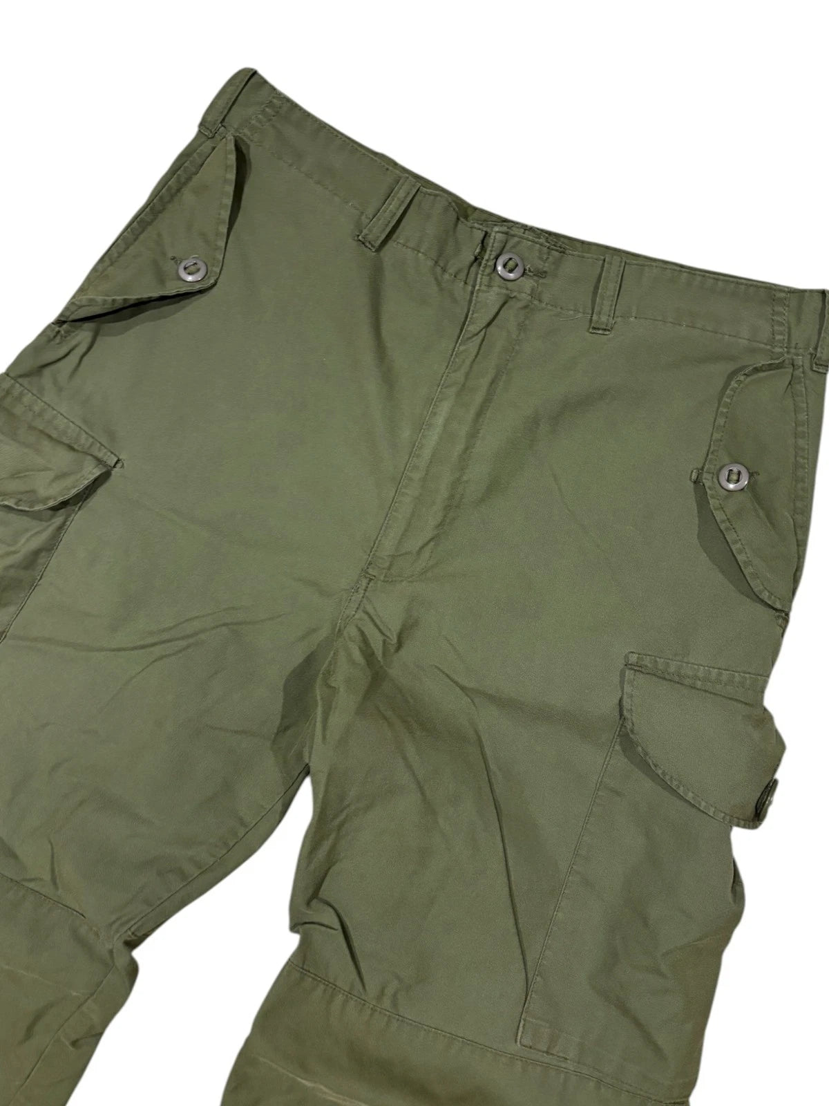 Vintage Military Cargo Pants - ??" - Olive Army Trousers