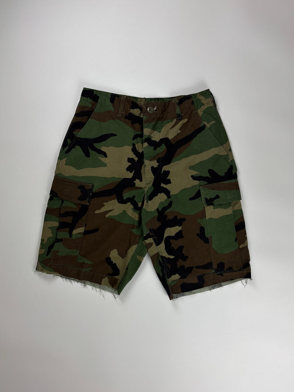 Vintage Military Camo Cargo Shorts