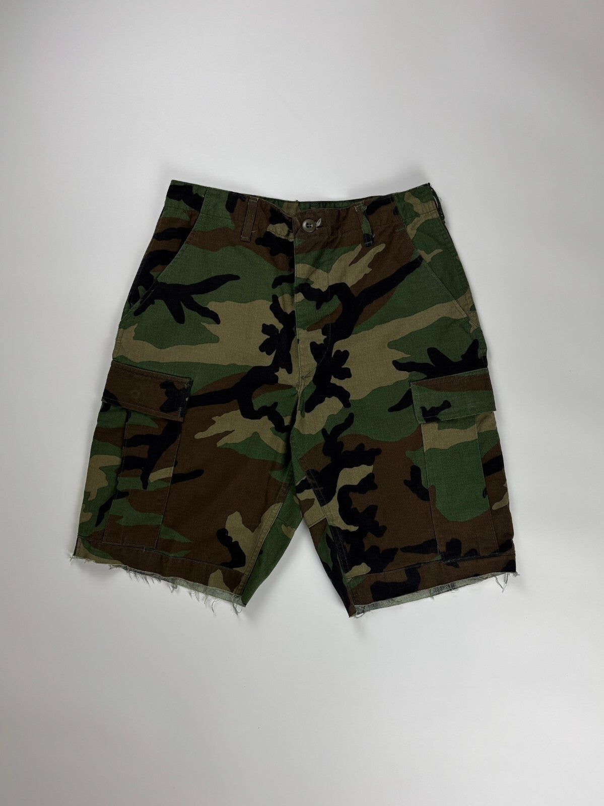 Vintage Military Camo Cargo Shorts