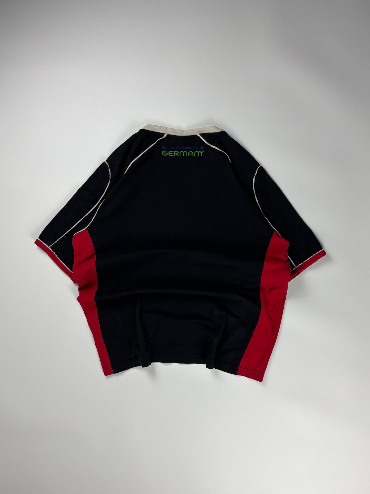 Vintage 2006 Germany Fifa World Cup Ringer Tee / Soccer Graphic Shirt / XL Black