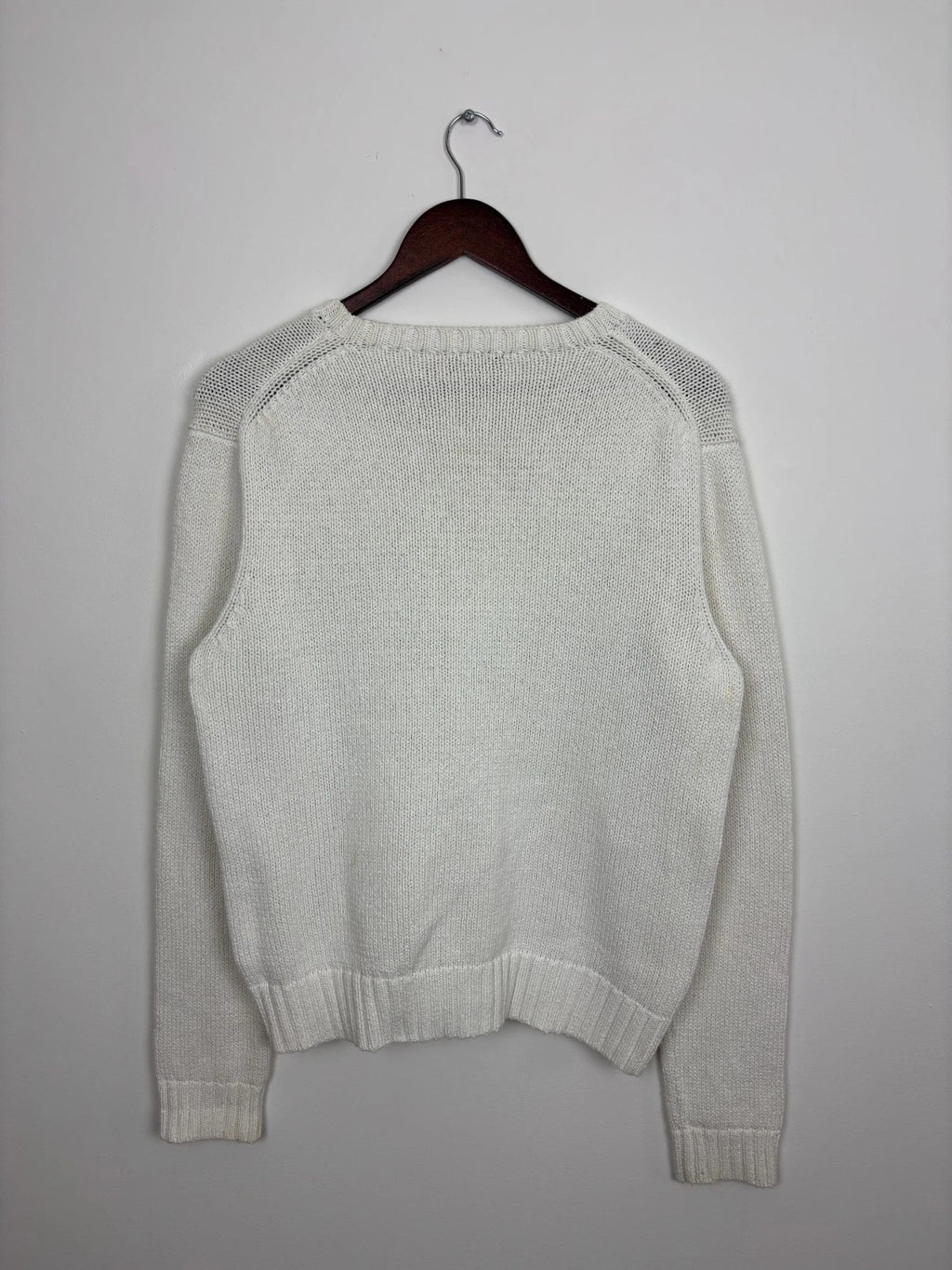 Vintage Polo Ralph Lauren Knit Sweater - Womens XL - White American Flag