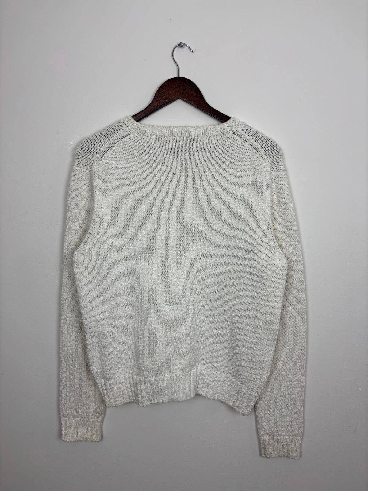 Vintage Polo Ralph Lauren Knit Sweater - Womens XL - White American Flag