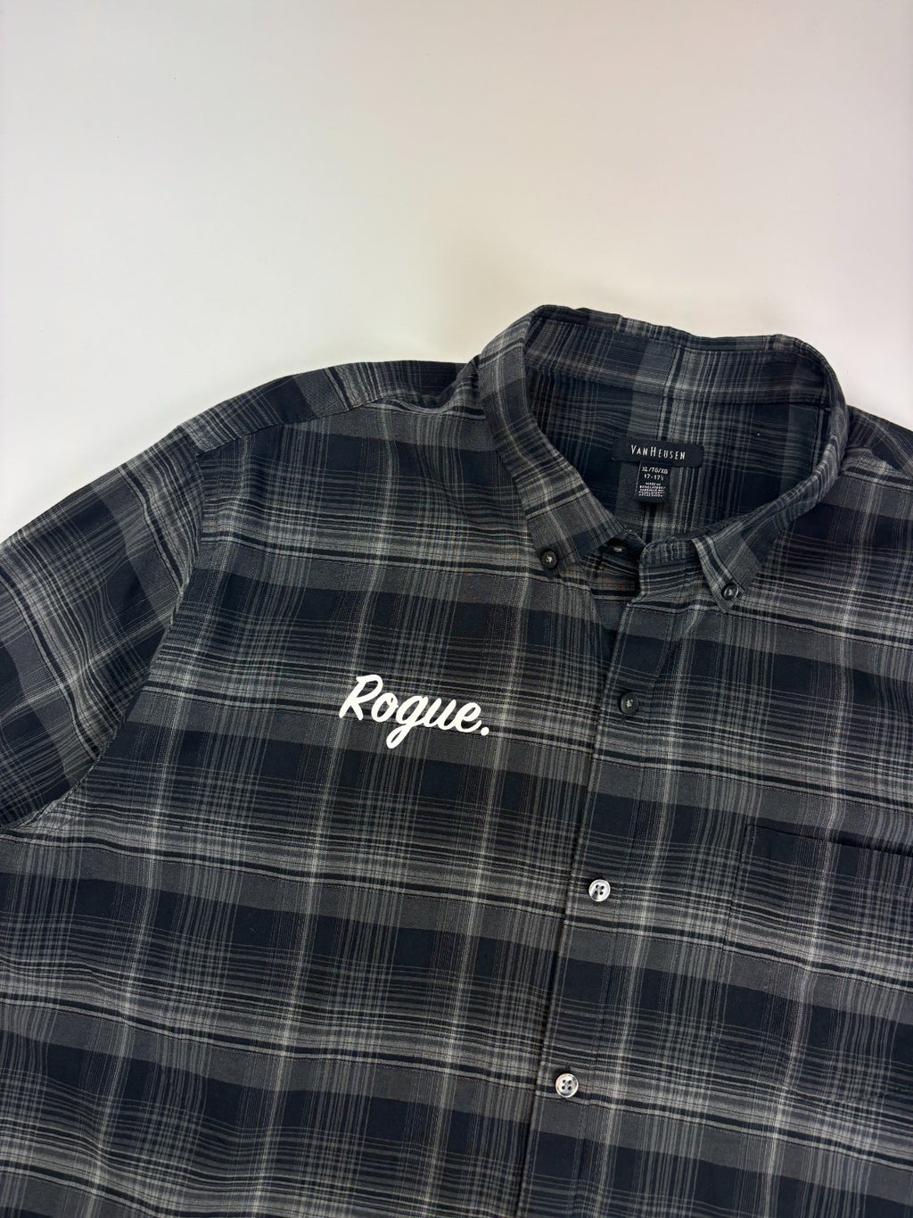 Vintage Roguehaus Plaid Cropped Button Up Shirt