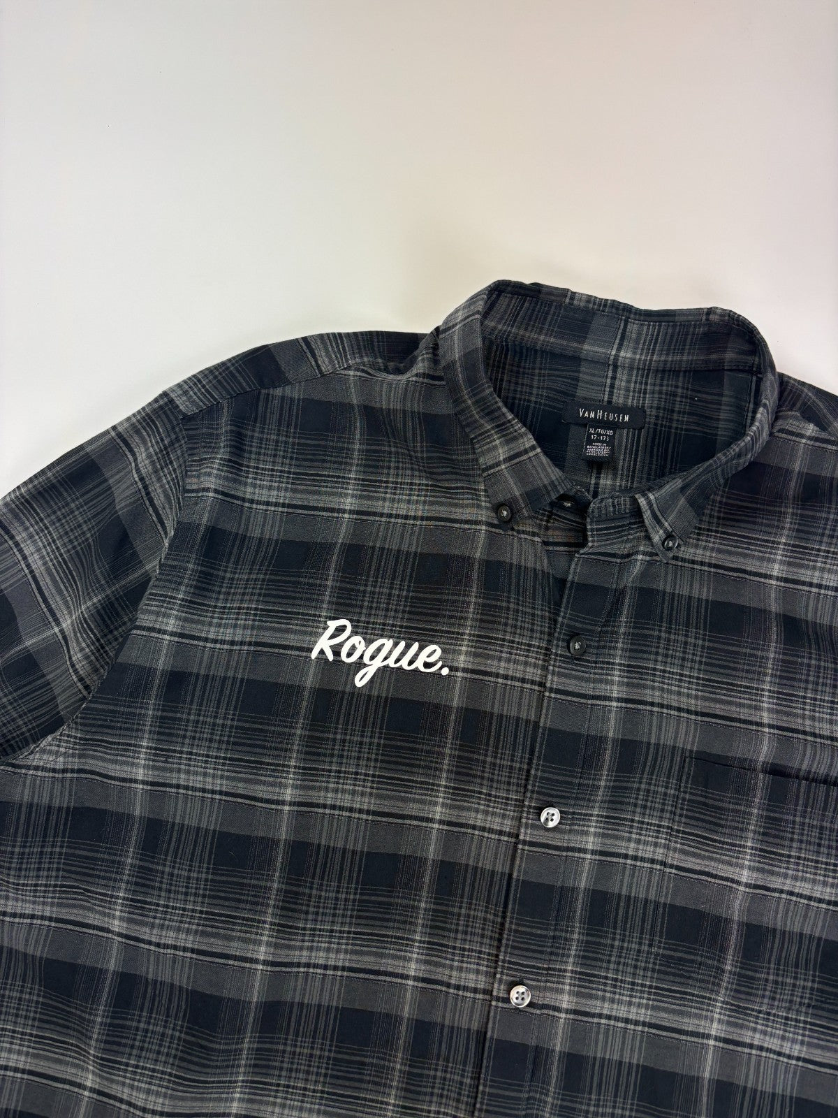 Vintage Roguehaus Plaid Cropped Button Up Shirt
