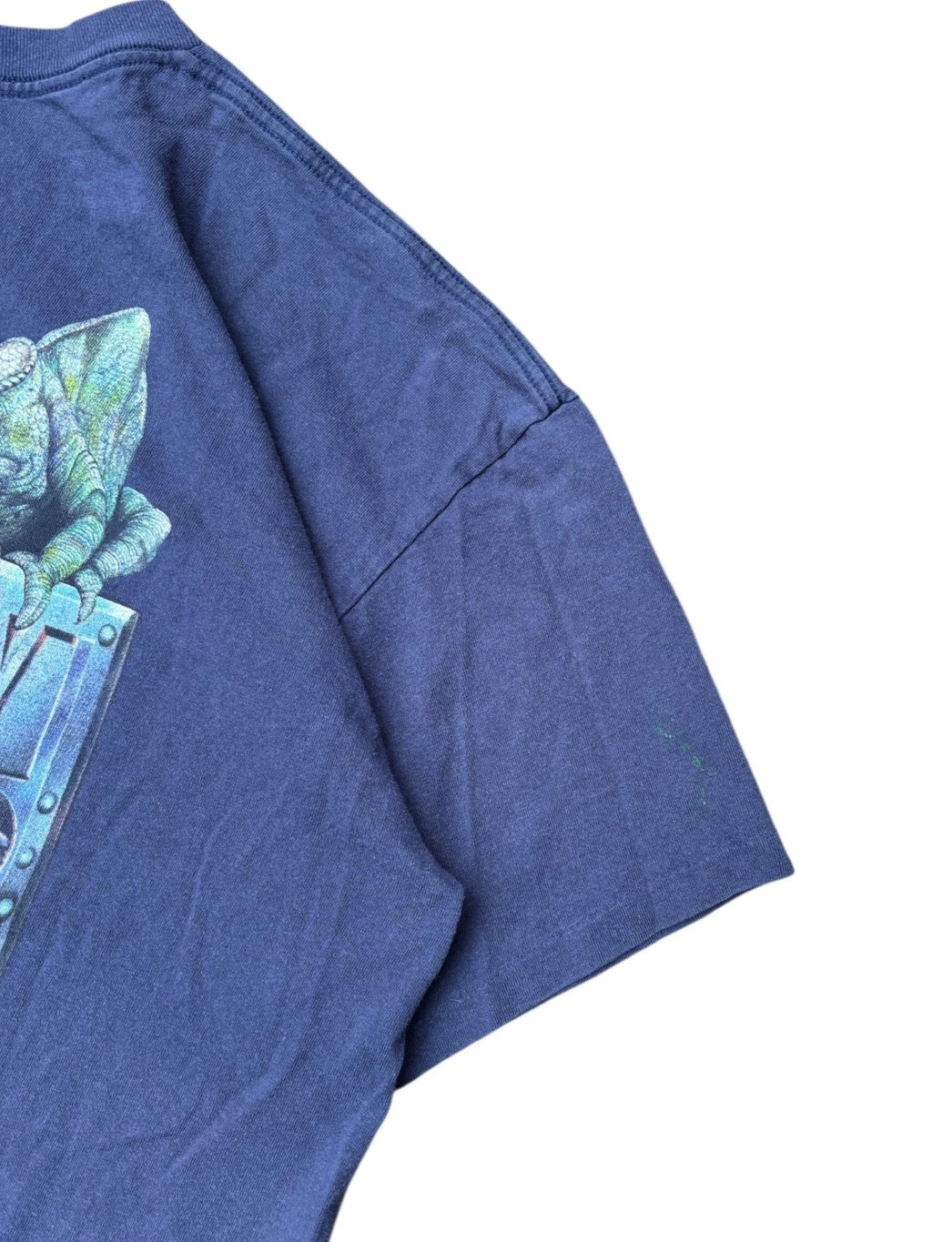 Vintage 1990s Budweiser Chameleon T Shirt - XXL - Blue - Football Tee