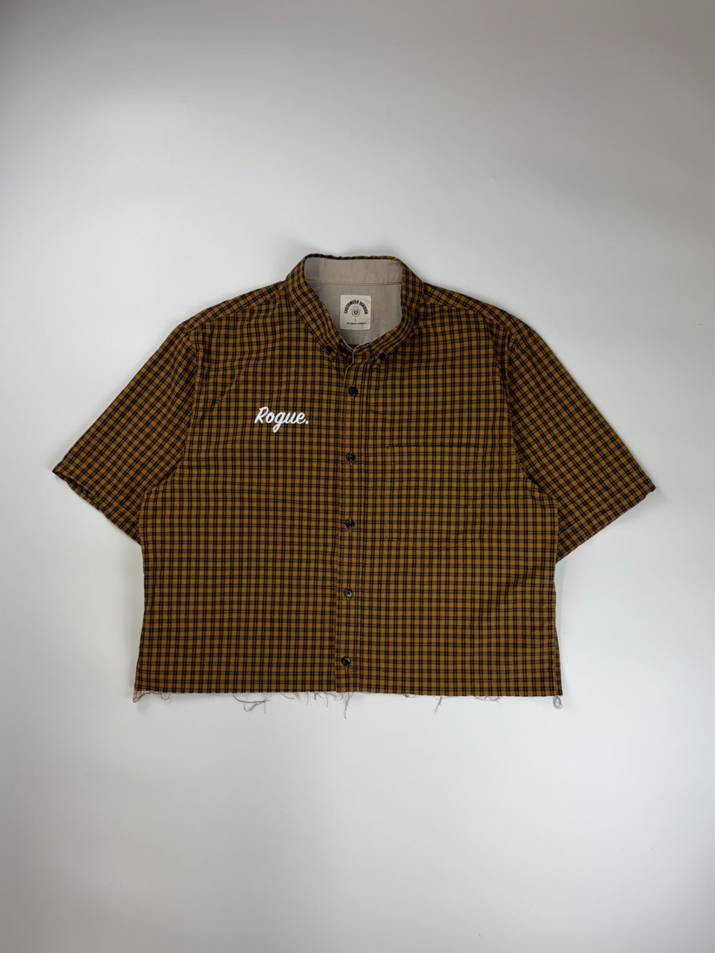 Vintage Roguehaus Plaid Cropped Button Up Shirt