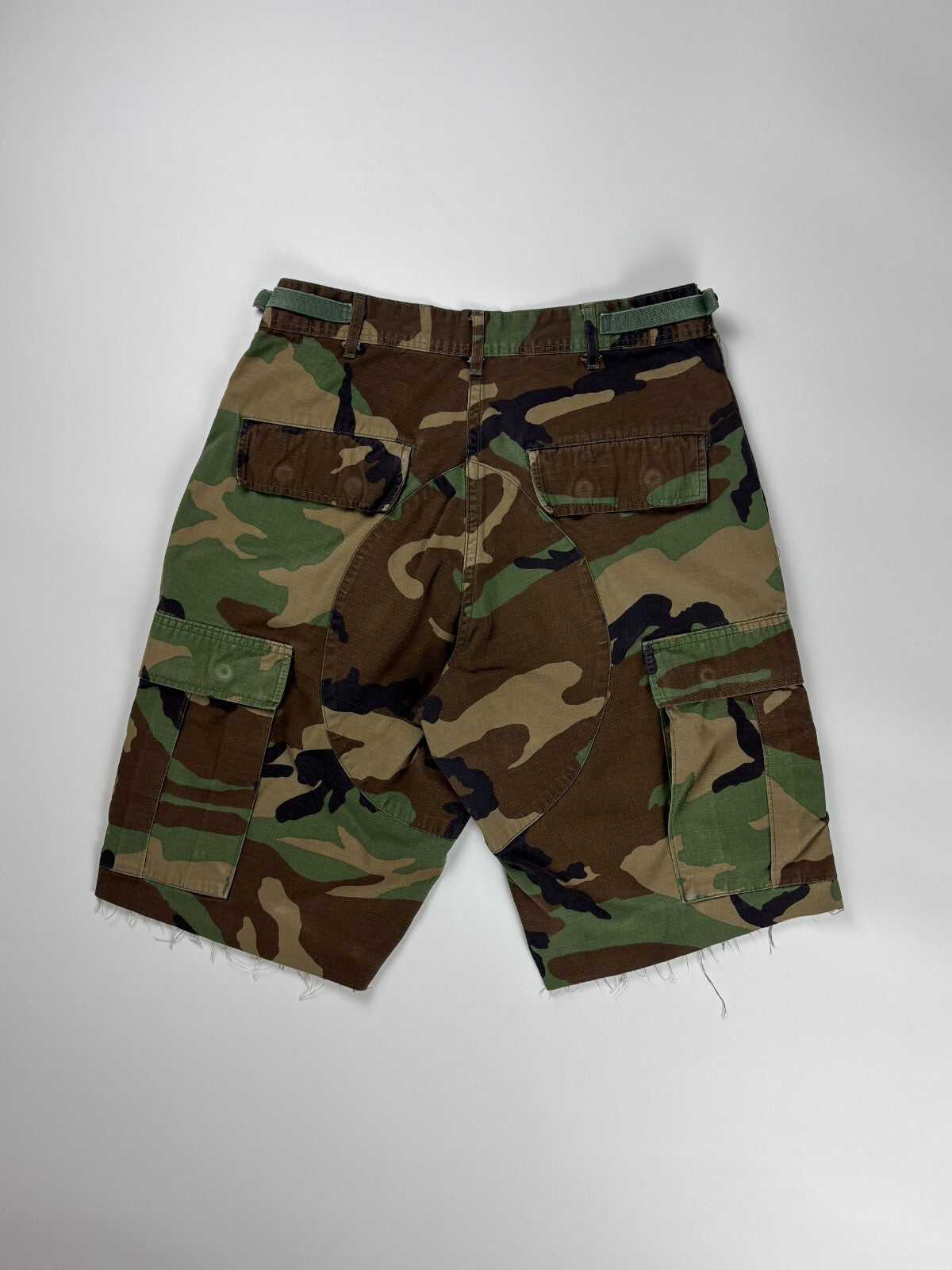 Vintage Military Camo Cargo Shorts