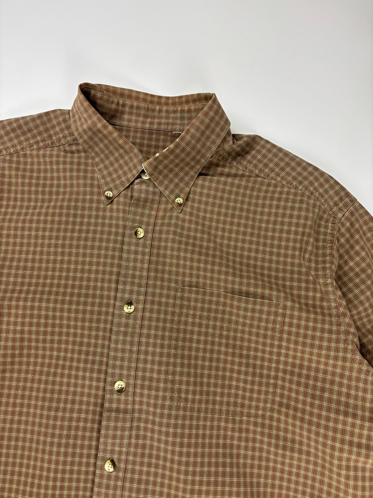 Vintage Plaid Cropped Button Up Shirt