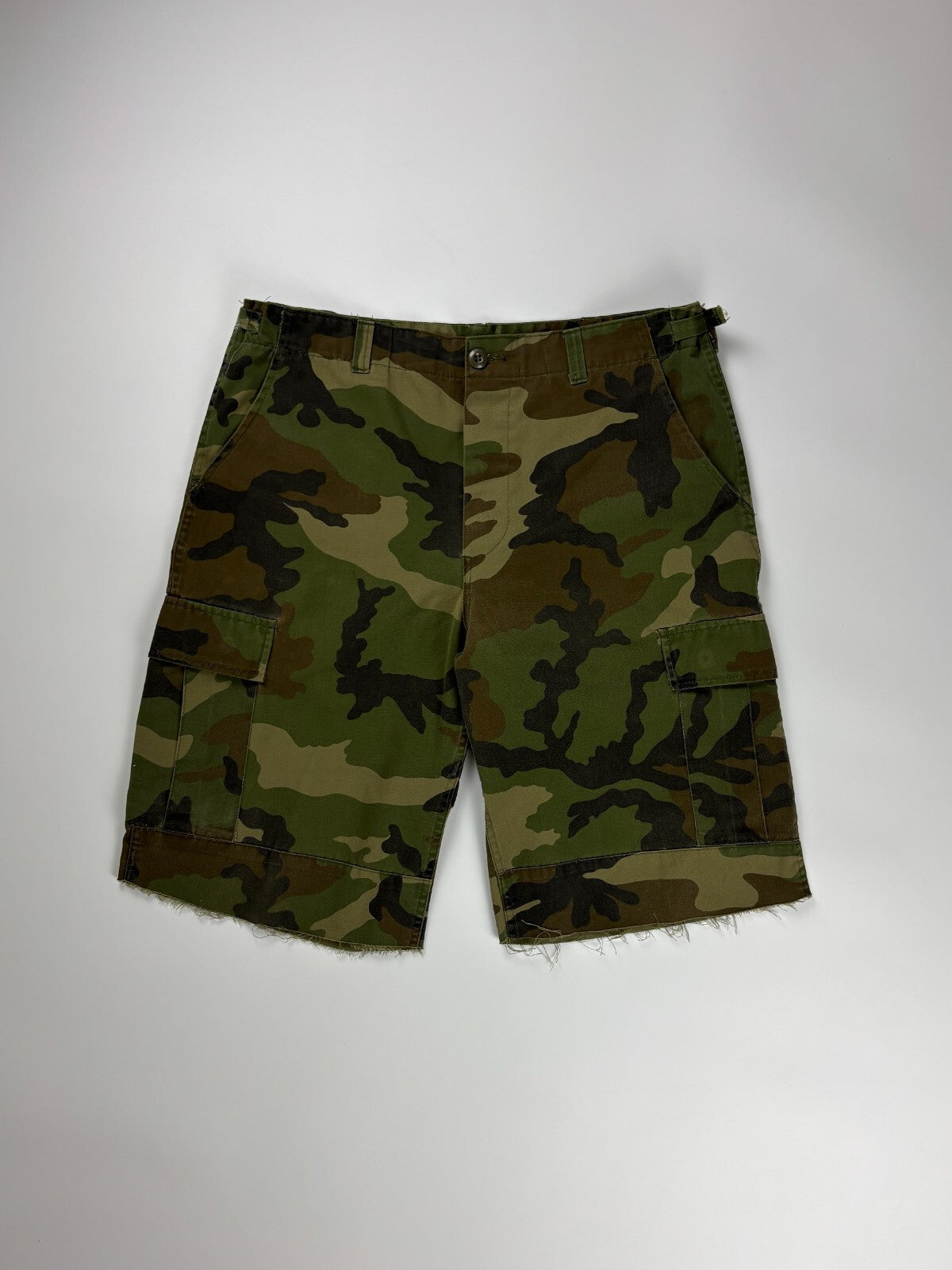 Vintage Military Camo Cargo Shorts