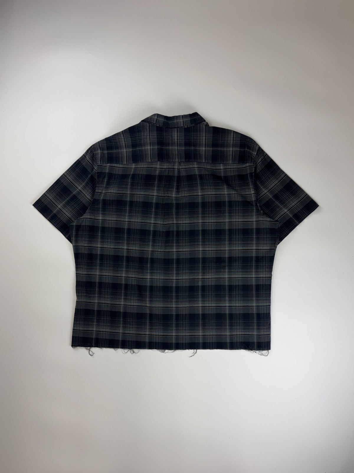 Vintage Roguehaus Plaid Cropped Button Up Shirt