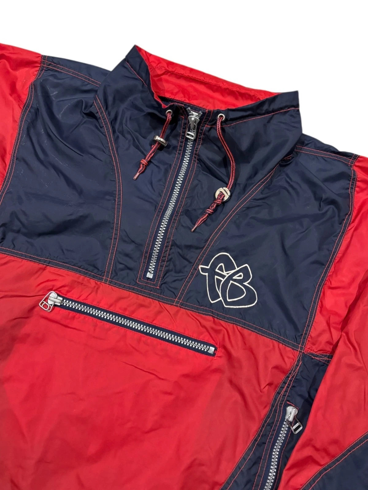 Vintage Y2K Fubu Windbreaker Jacket - XXL - Red & Blue
