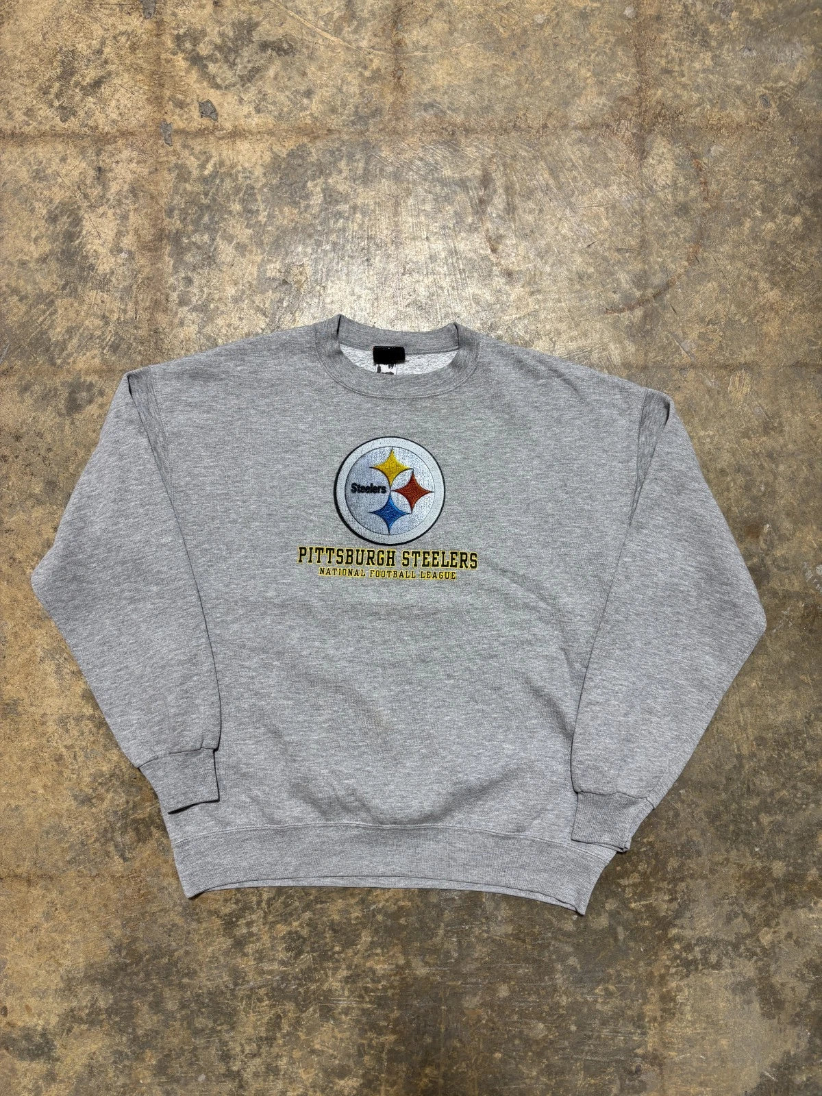 Vintage Pittsburgh Steelers Sweatshirt - NFL Football Sweater - Size Medium Gray