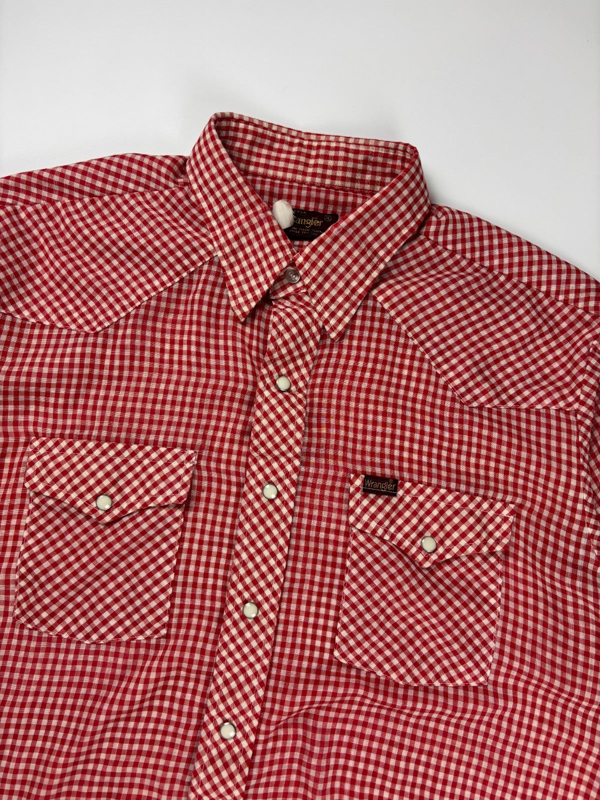 Vintage Wrangler Plaid Cropped Button Up Shirt
