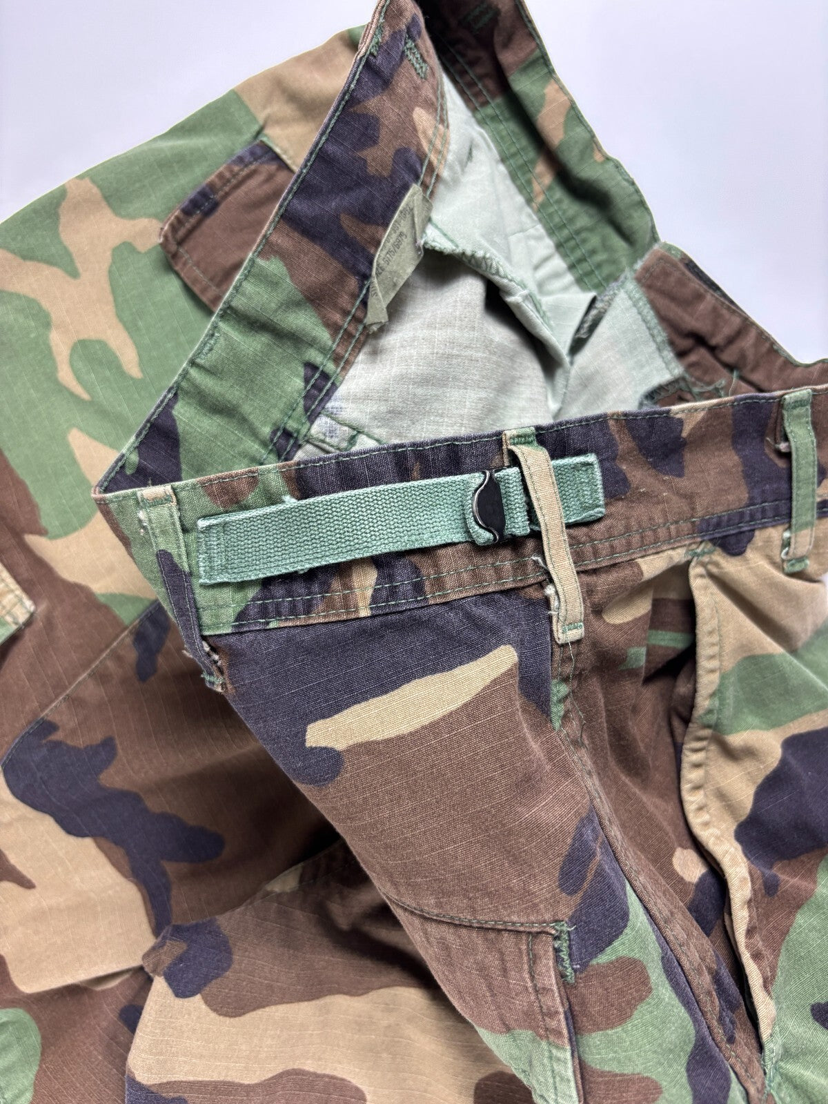 Vintage Military Camo Cargo Shorts