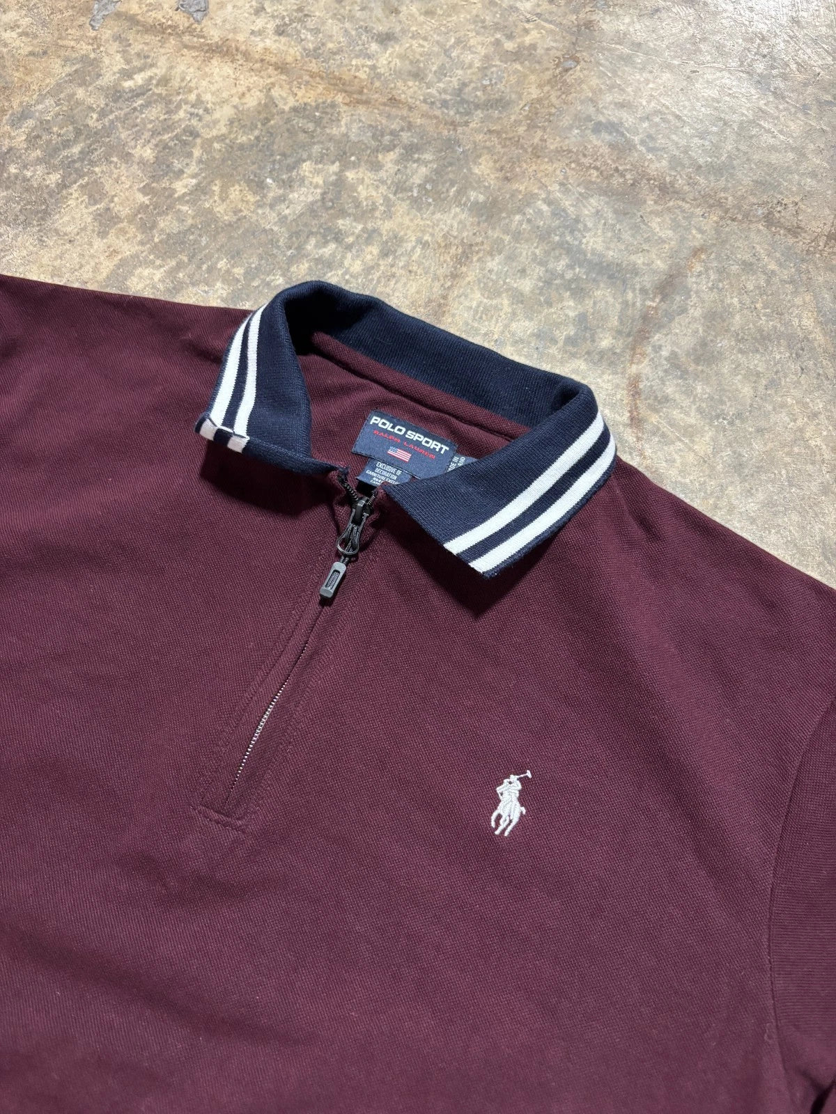 Vintage Polo Ralph Lauren Quarter Zip Sweatshirt - Wimbledon Tennis - Size XL