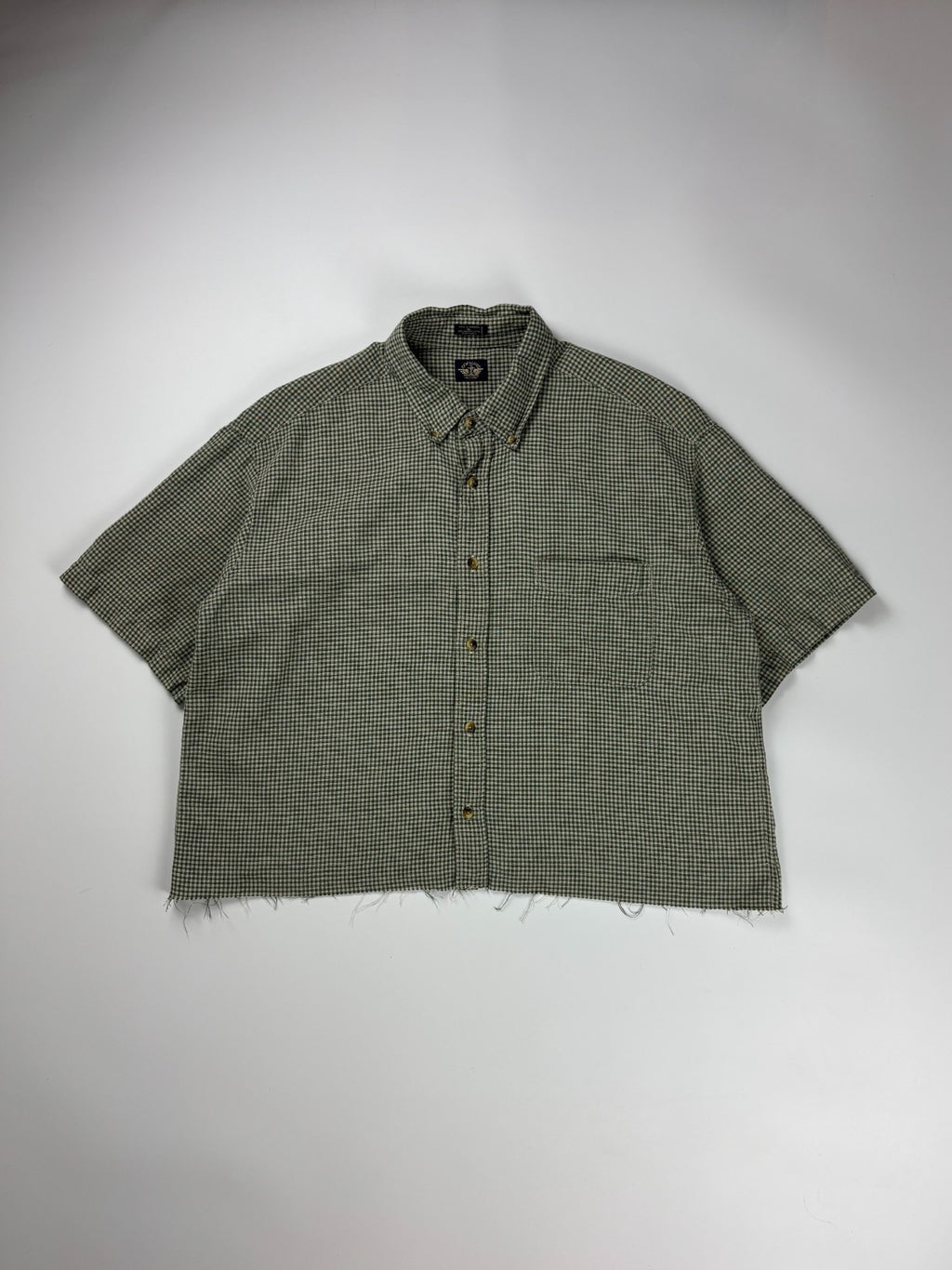 Vintage Dockers Plaid Cropped Button Up Shirt