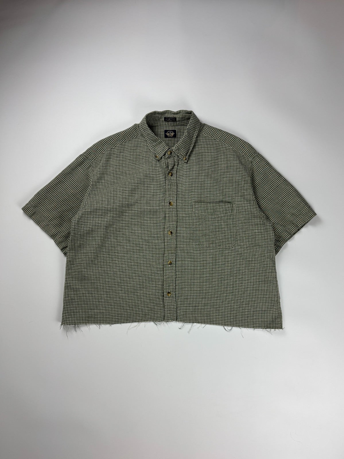 Vintage Dockers Plaid Cropped Button Up Shirt