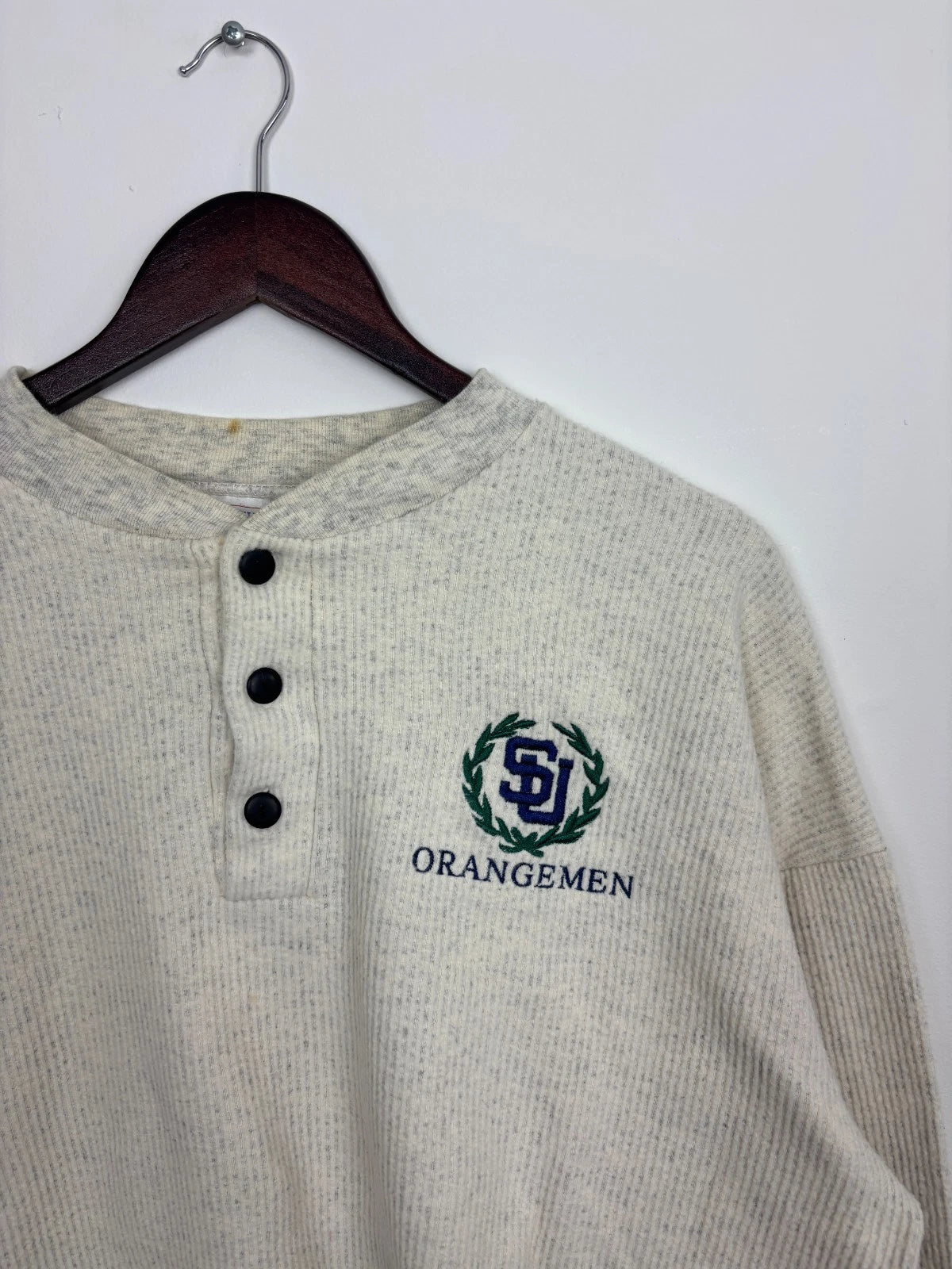 Vintage 1990s Syracuse Orangemen Sweatshirt - Gray - Size Large NCAA Collegiate