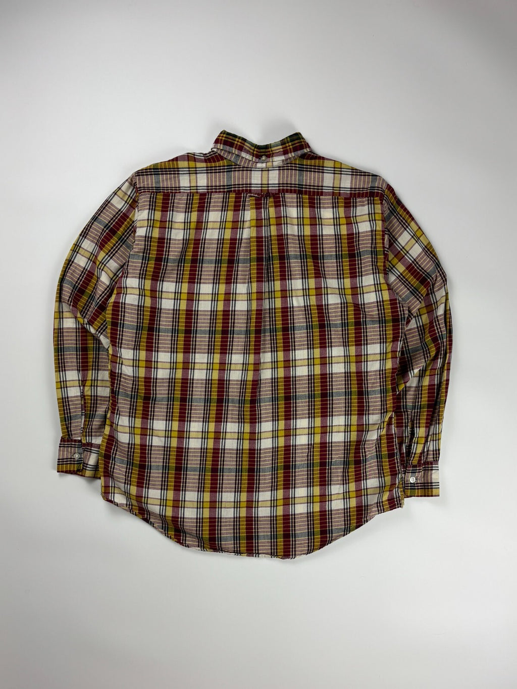 Vintage University Model Plaid Button Up Shirt