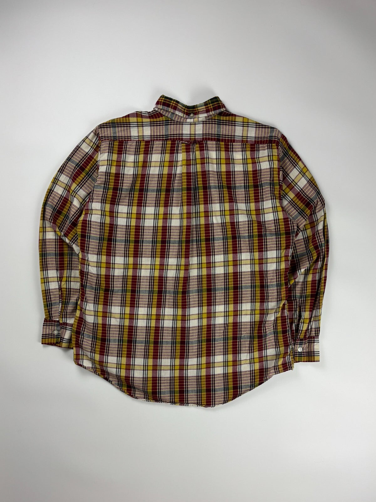 Vintage University Model Plaid Button Up Shirt