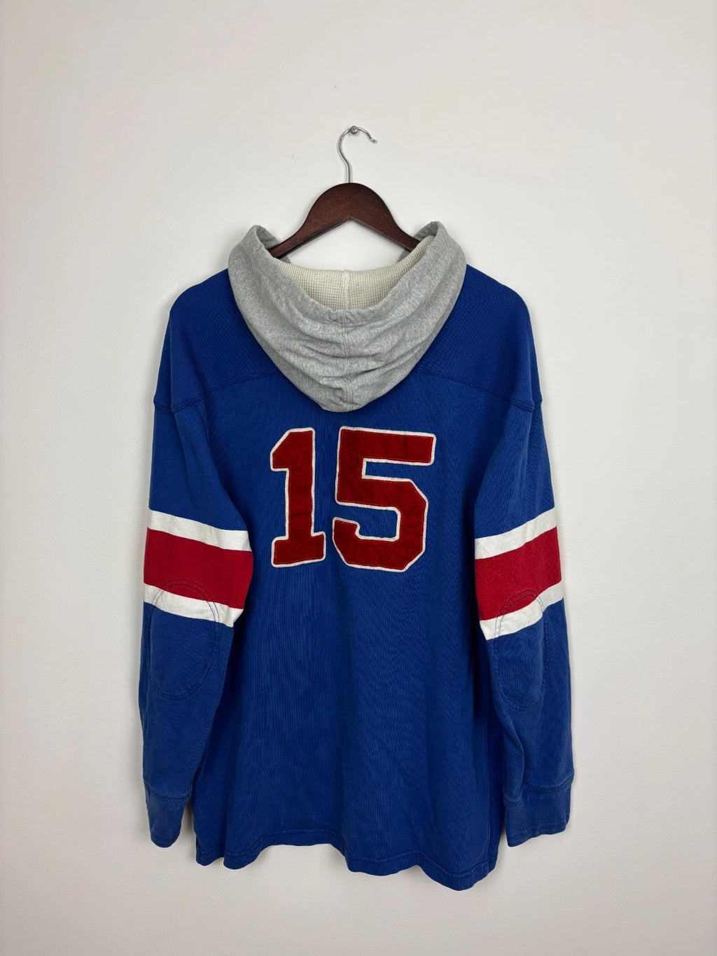 Vintage 1990s Polo Ralph Lauren Hoodie - Large - Blue United States Sweatshirt