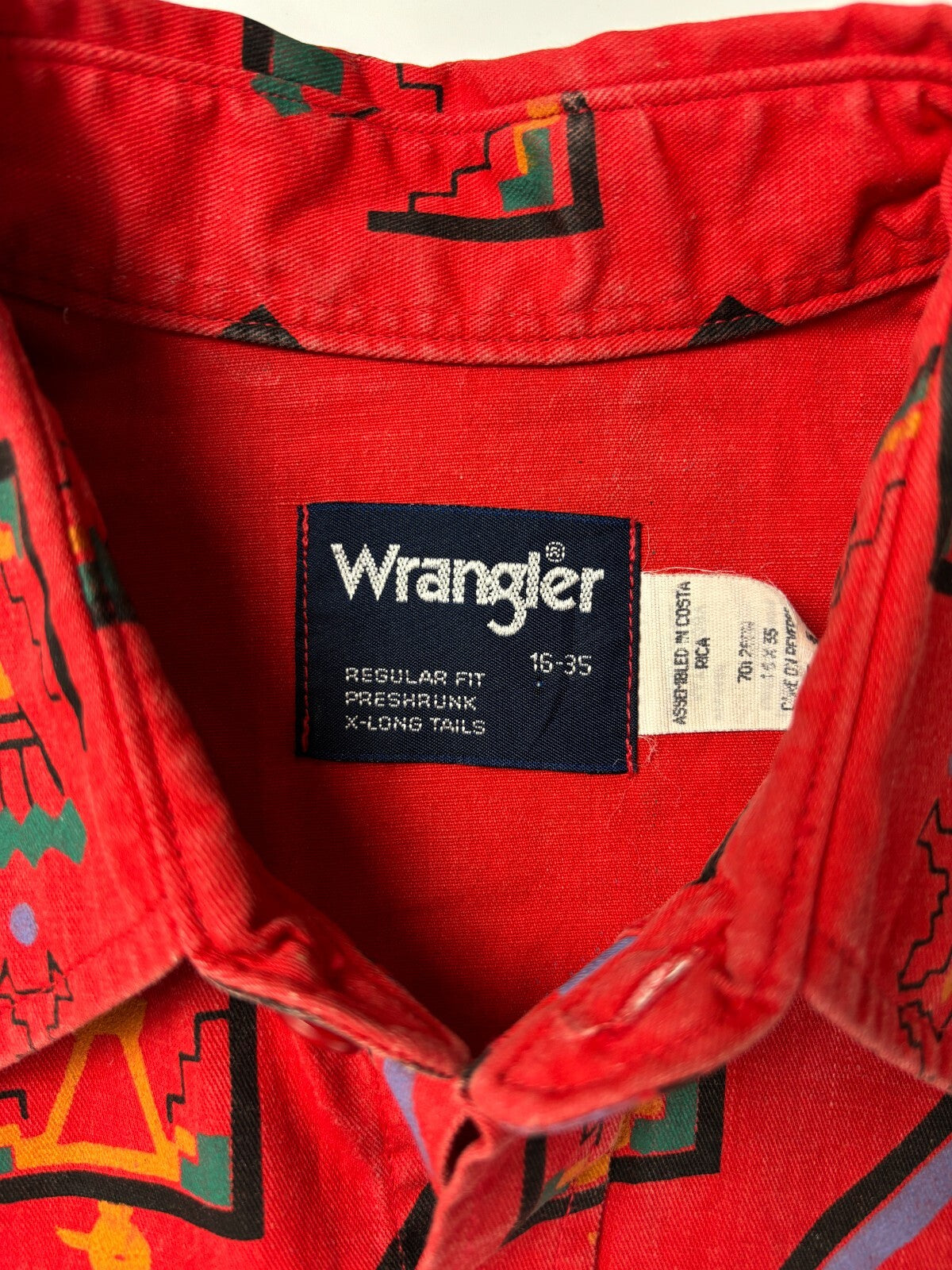 Vintage Wrangler Western Button Up Shirt