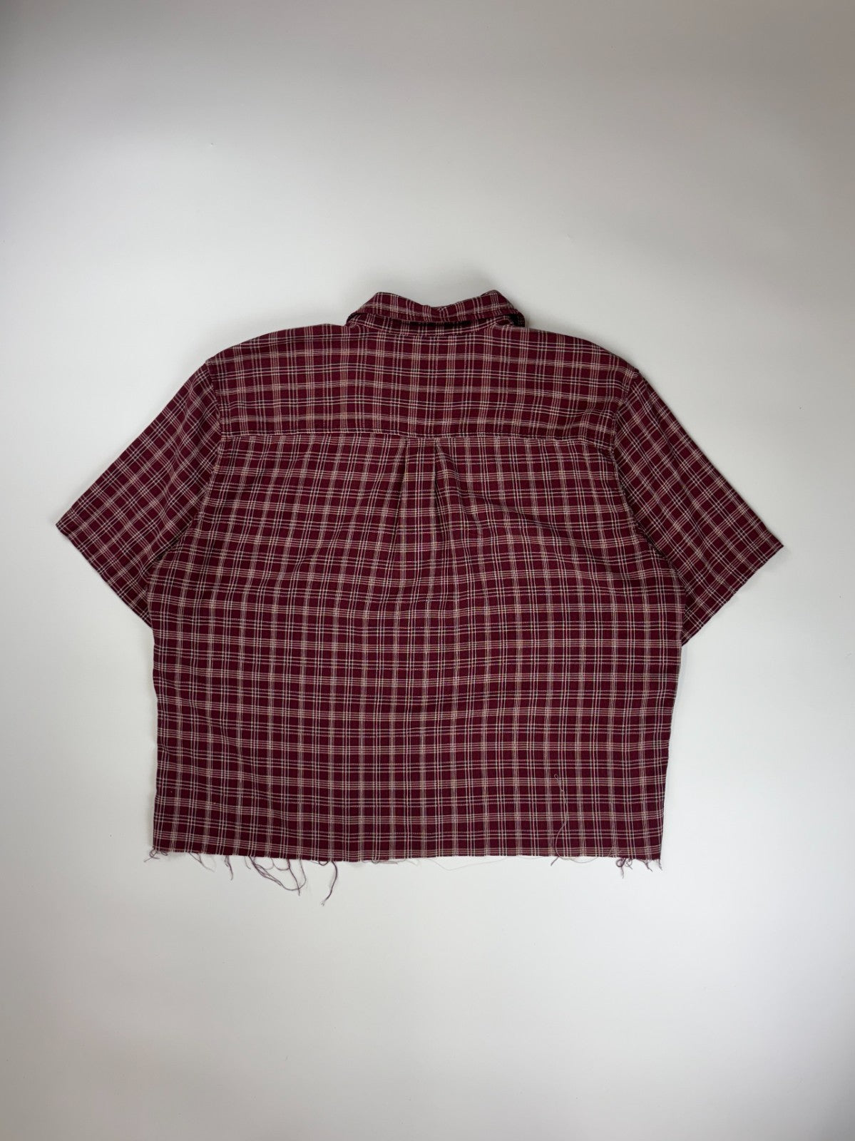 Vintage Roguehaus Plaid Cropped Button Up Shirt