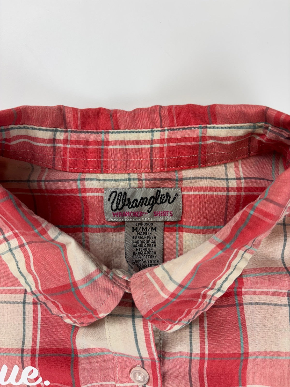 Vintage Roguehaus Plaid Cropped Button Up Shirt