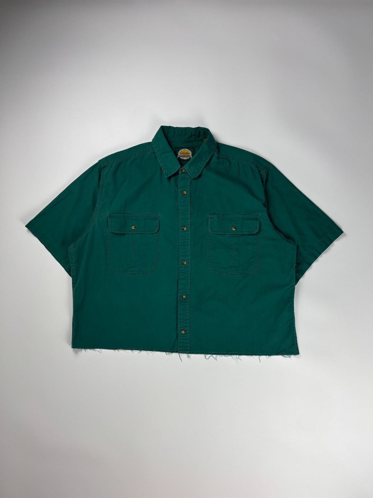 Vintage Cabelas Plain Cropped Button Up Shirt