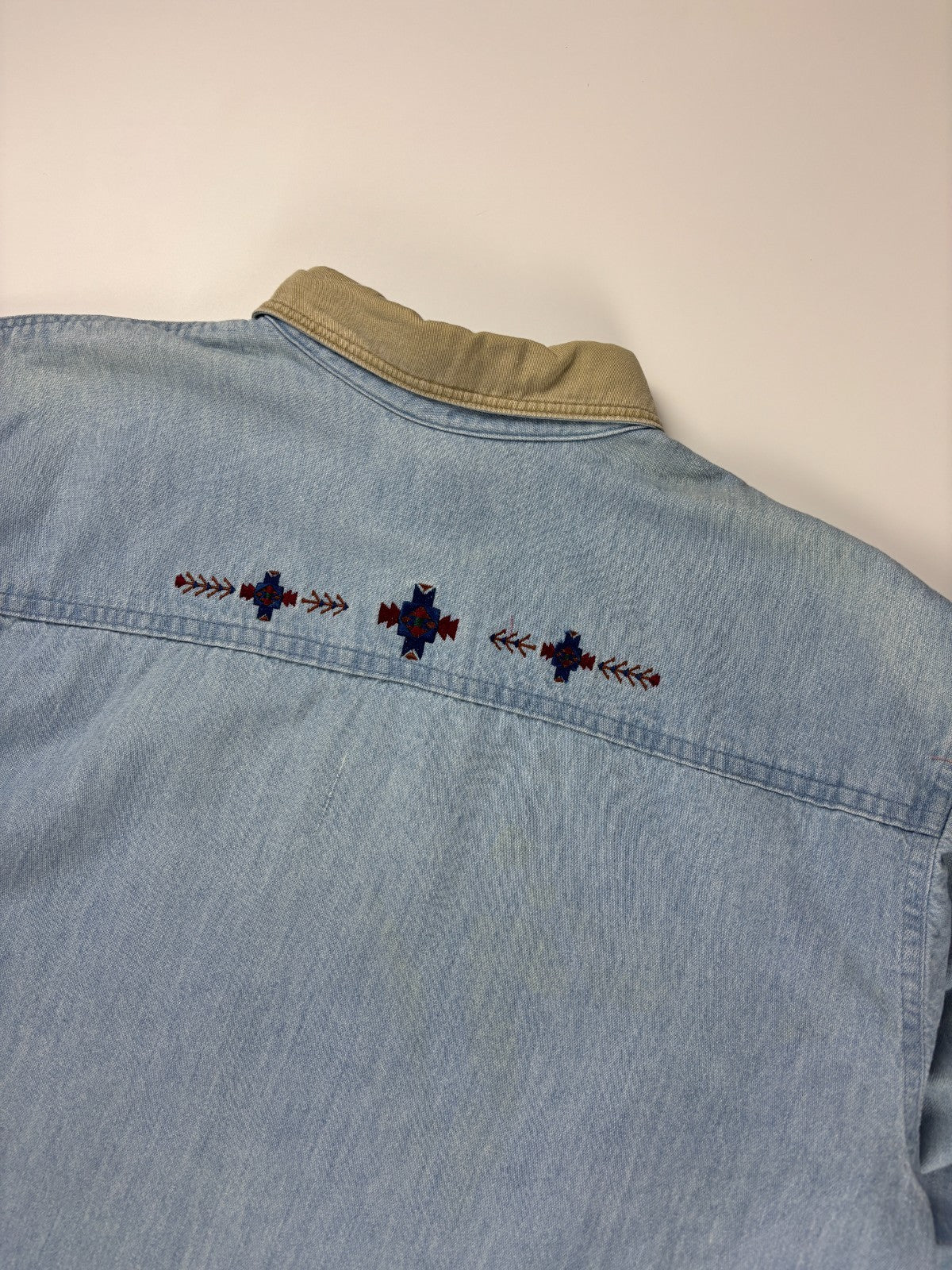 Vintage Woolrich Denim Cropped Button Up Shirt