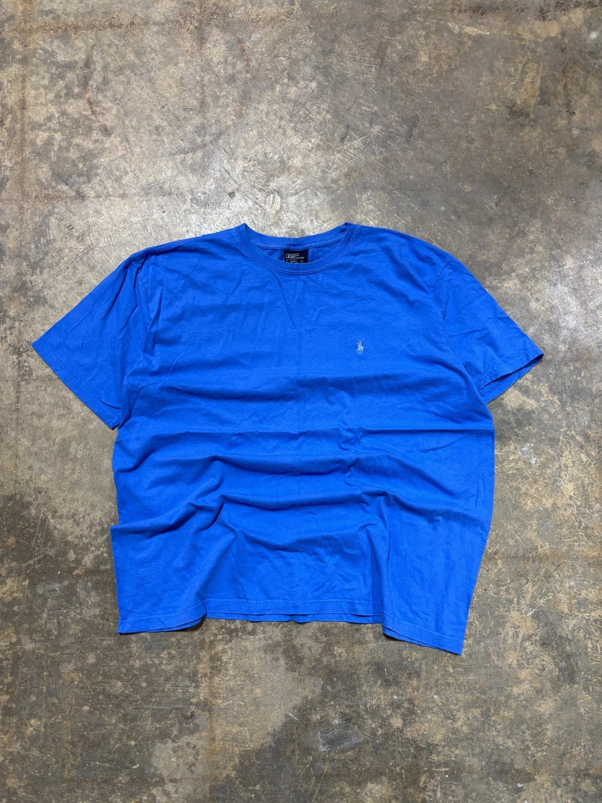 Vintage Polo Ralph Lauren Essential Tee / Size Large / Blue / Polo Horse Graphic