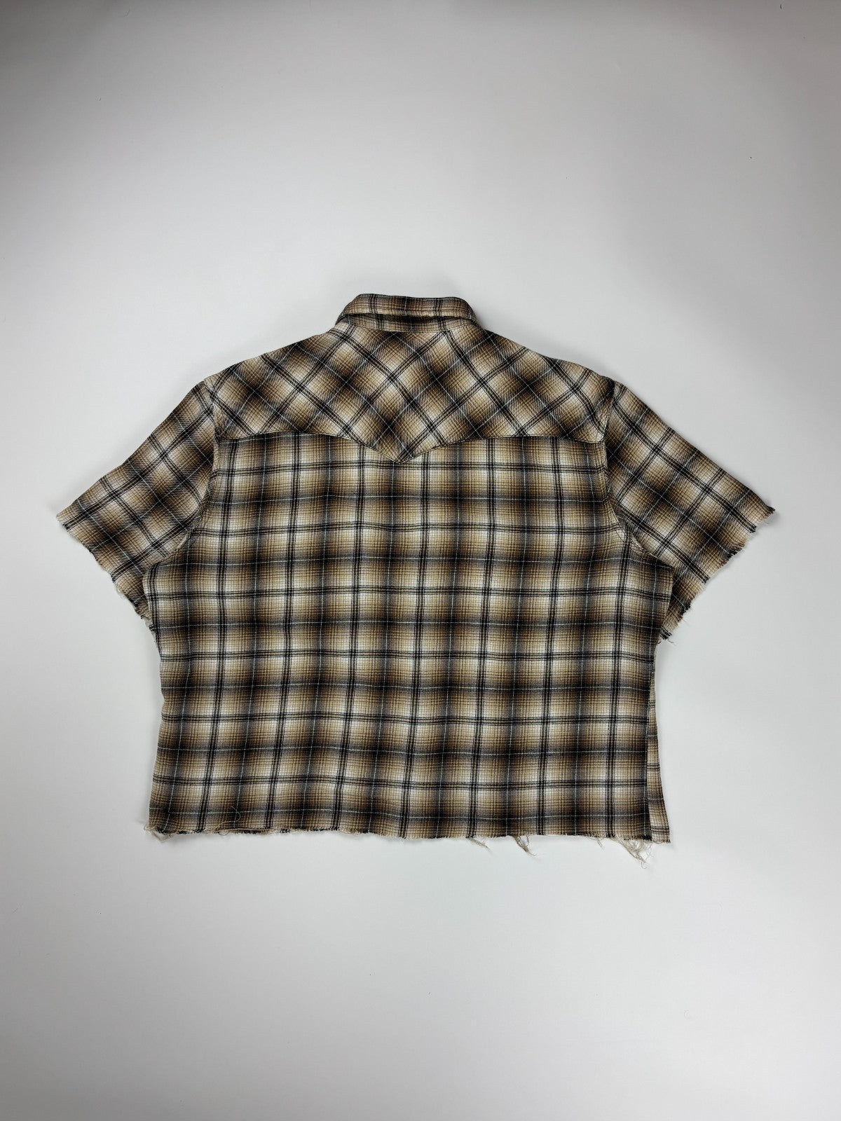 Vintage Wrangler Plaid Cropped Button Up Shirt