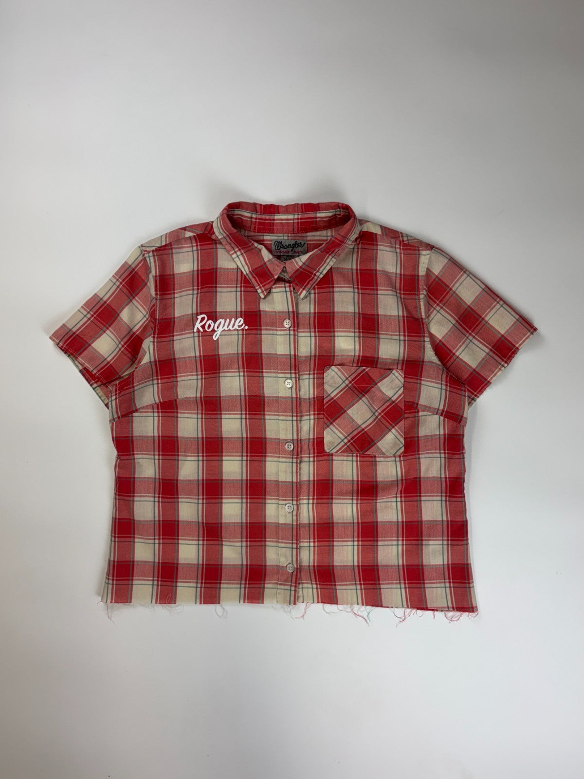 Vintage Roguehaus Plaid Cropped Button Up Shirt