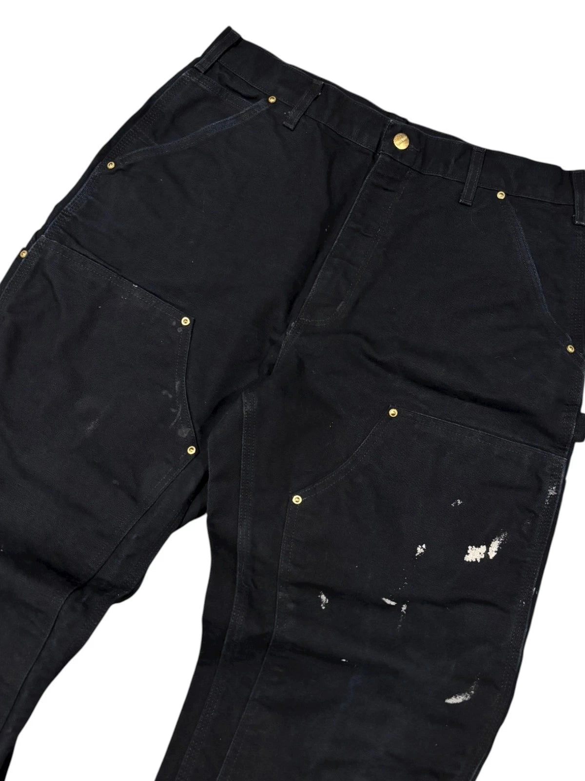 Vintage Carhartt Double Knee Pants - 34x32 - Black Workwear Bottoms