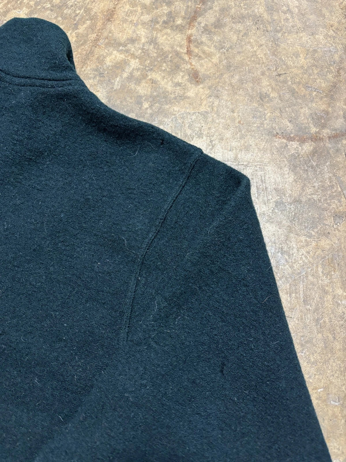 Vintage Patagonia Wool Sweater - Half Zip Up Pullover - Size Large Forest Green