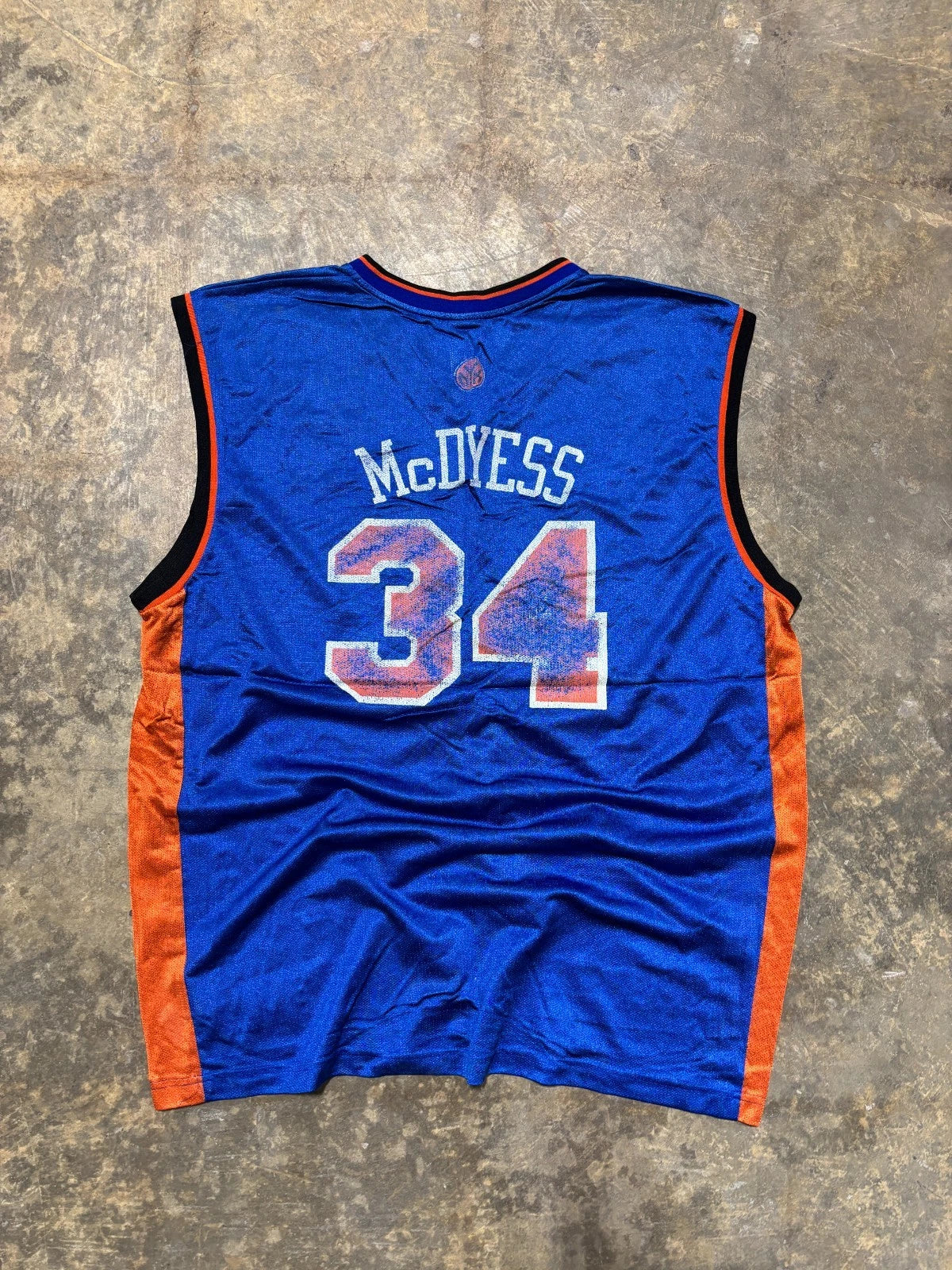 Vintage New York Knicks Jersey / Antonio Mcdyess #34 / NBA / Blue Size XL