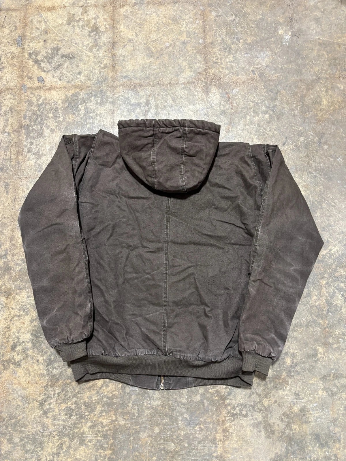 Vintage Berne Workwear Jacket / Insulated Zip Up Coat / Brown Carhartt / Size XL